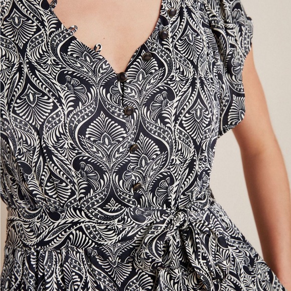 Anthropologie Black and White Patterned Jumpsuit - Picture 4 of 5